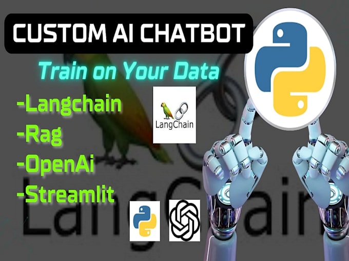 Gig Preview - Create rag llm custom ai chatbot using openai langchain train on your data