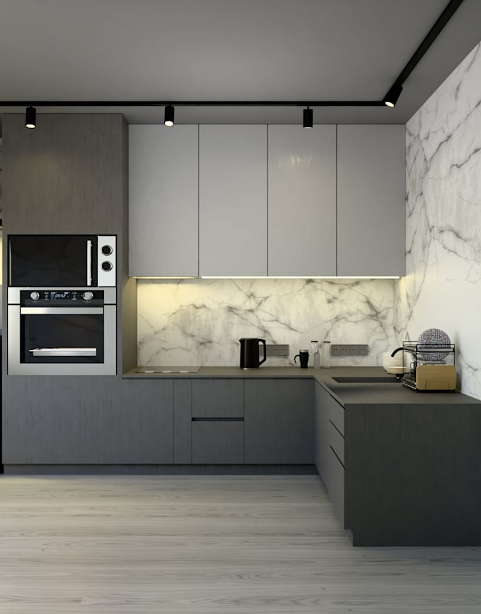 Gig Preview - Design and rendering realistic 3d kitchen interior