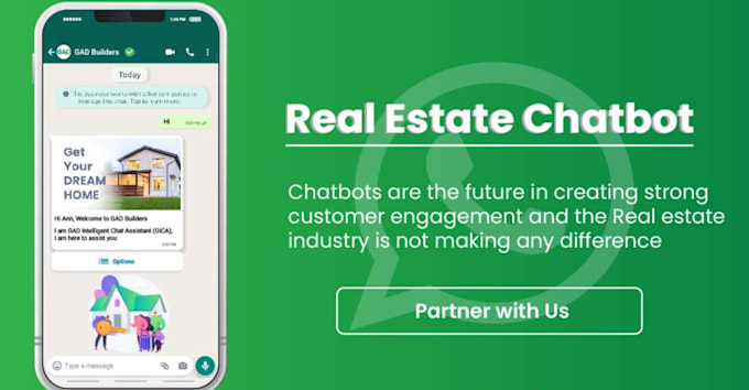 Gig Preview - Build whatsapp bot real estate, chatbot gpt,calling bot, booking assistant bot