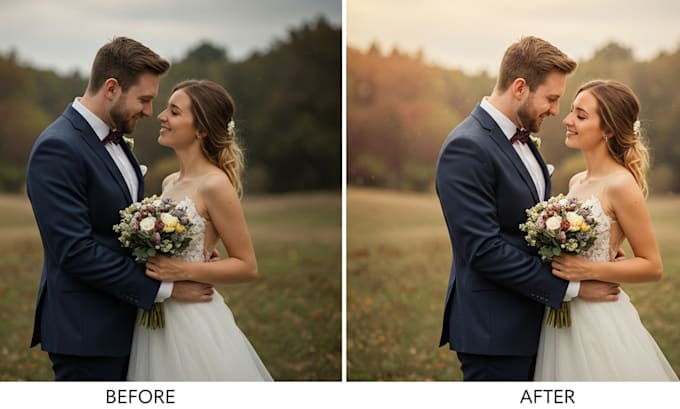 Gig Preview - Do bulk wedding photo editing, culling and retouching in lightroom