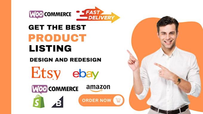 Gig Preview - Add upload products to shopify woocommerce etsy ebay amazon store listing