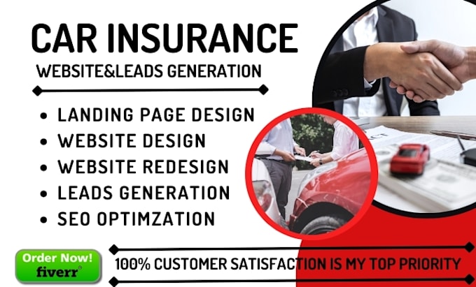 Gig Preview - Generate car insurance leads auto insurance leads car insurance website