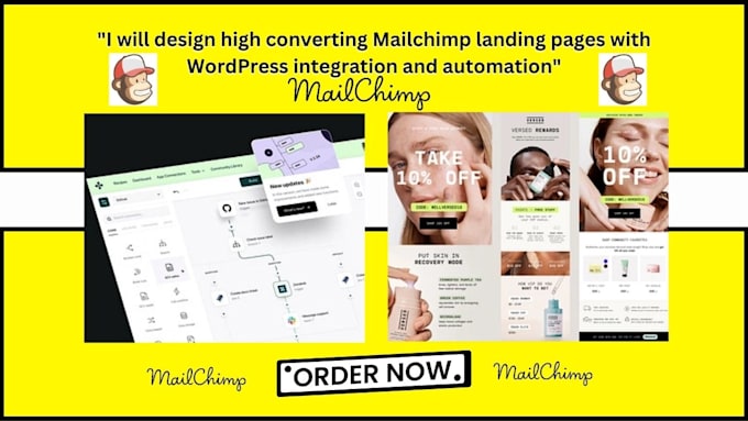 Gig Preview - Design   mailchimp landing pages with wordpress integration automation