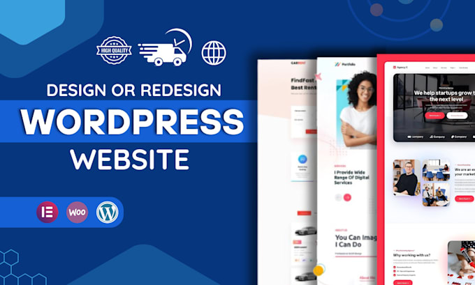 Gig Preview - Design or redesign wordpress business website, revamp wordpress website