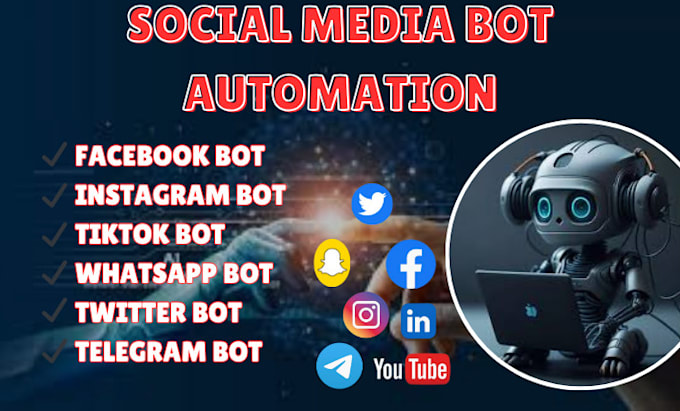 Gig Preview - Code instagram api bot, tiktok api bot, telegram api bot, twitter automation bot