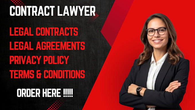 Gig Preview - Write legal contracts, agreements, terms and conditions, privacy policy