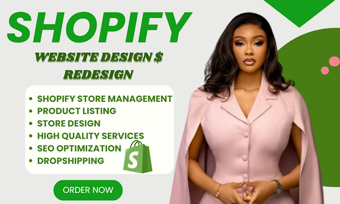 Gig Preview - Shopify website redesign shopify store redesign shopify design website redesign