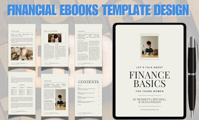 Gig Preview - Design professional financial ebook template for budget finance ebook design