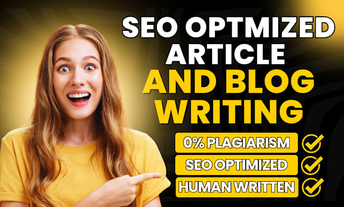 Gig Preview - Deliver well researched SEO optimized blog posts and articles for you