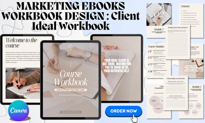 Gig Preview - Design a professional marketing ebook template workbook design for business