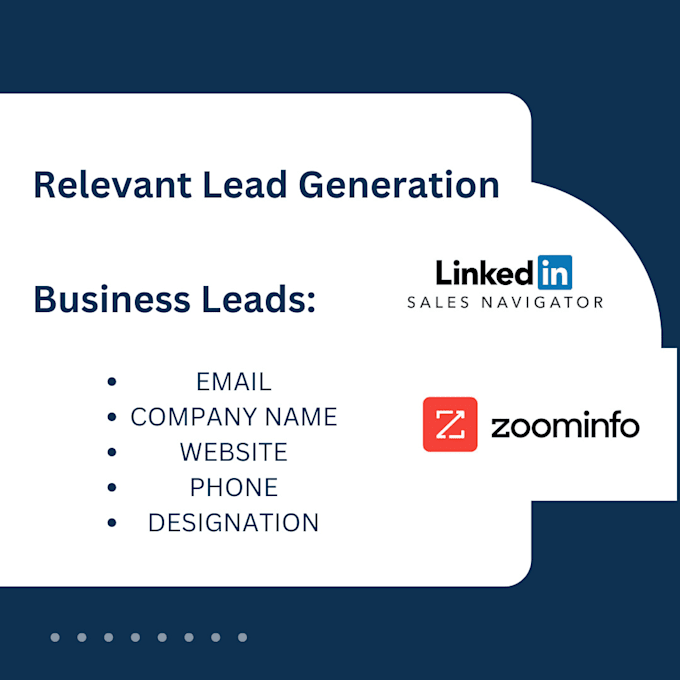 Gig Preview - Find relevant b2b leads for your business via linkedin