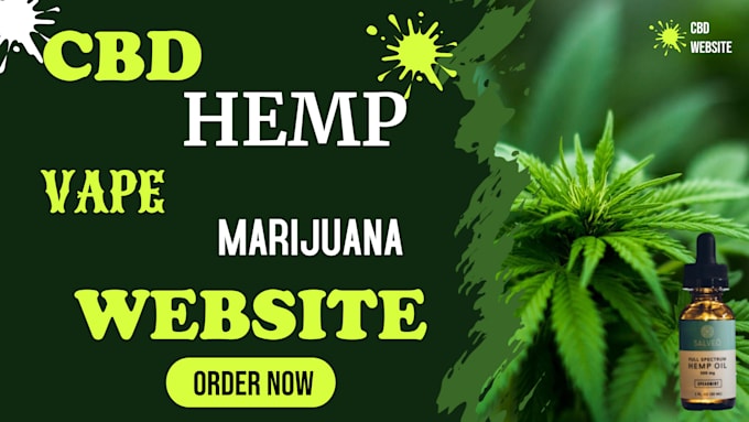 Gig Preview - Build you a cbd website cannabis vape marijuana cigarette wordpress website