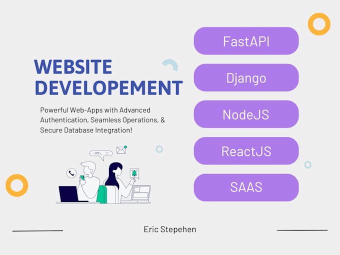 Gig Preview - Create custom websites in nodejs django or fastapi for you