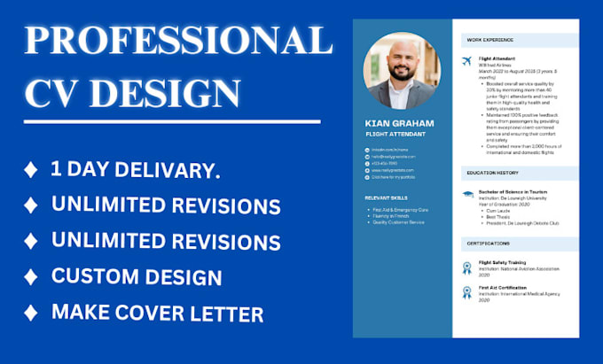 Gig Preview - Create stylish cv design