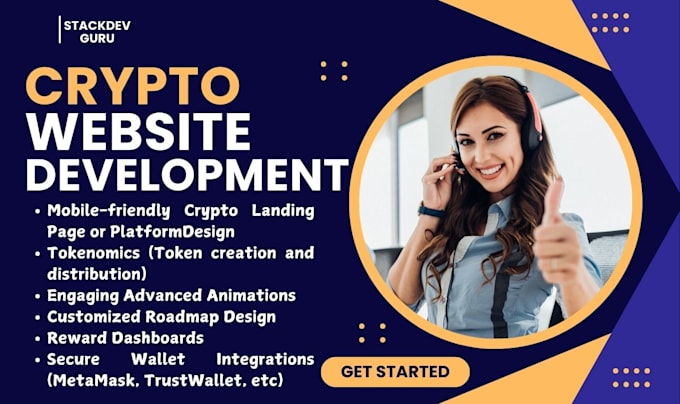 Bestseller - create crypto landing pages, nft websites, crypto platforms ico, tokenomics dapp