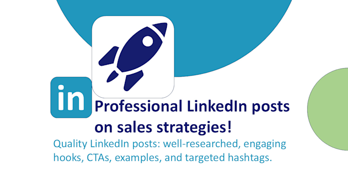 Gig Preview - Write linkedin posts on sales strategies