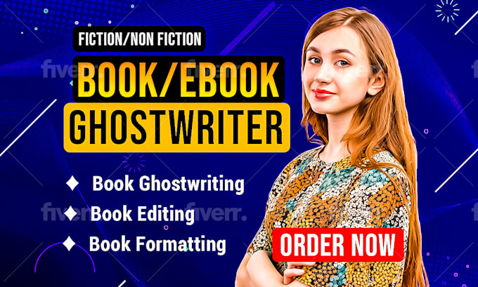 Gig Preview - Ghostwrite your nonfiction or fiction book, ebook professionally