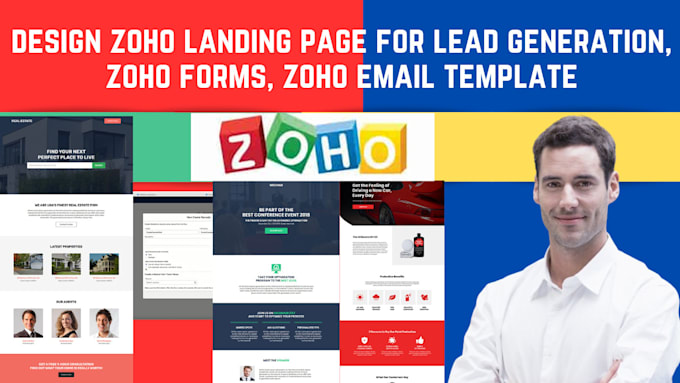 Gig Preview - Design zoho landing page for lead generation, zoho forms, zoho email template