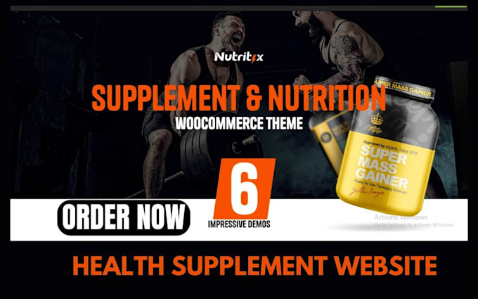 Gig Preview - Dynamic fitness subscription box shopify store health supplement website