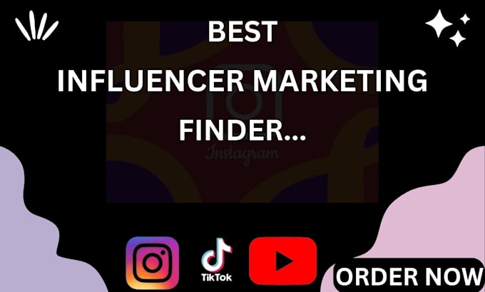 Gig Preview - Find best instagram, tiktok, youtube influencers contact email leads list