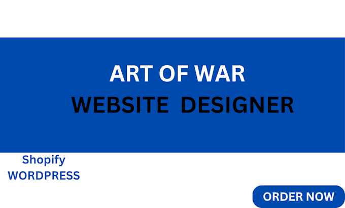 Gig Preview - Do art of war website for your business to promote you business