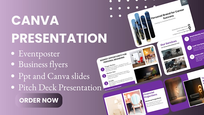 Gig Preview - Design canva, pitch deck powerpoint slides keynote, google slides presentation