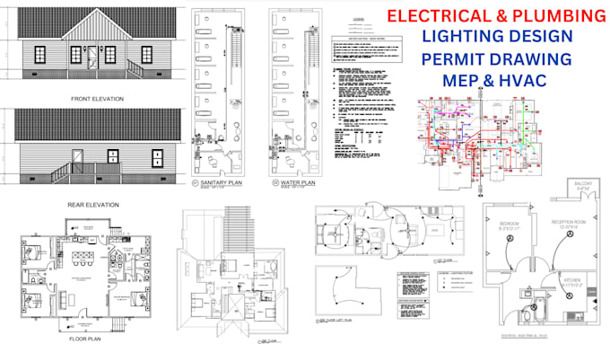 Bestseller - 3d lighting design,electrical,mep,plumbing,hvac,gas 2d floor plan, house permit