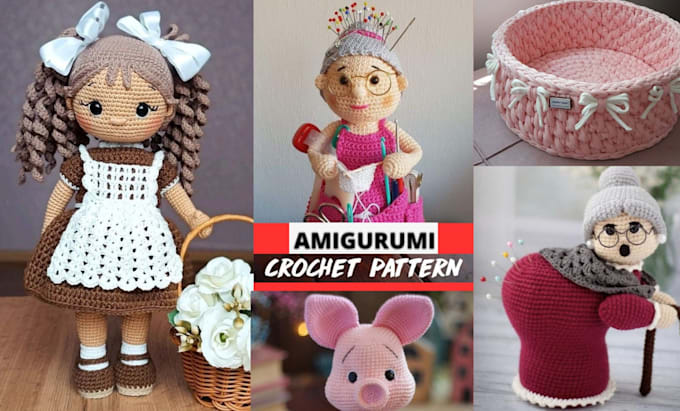 Gig Preview - Write premium crochet pattern crochet etsy amigurumi crochet toys with pictures