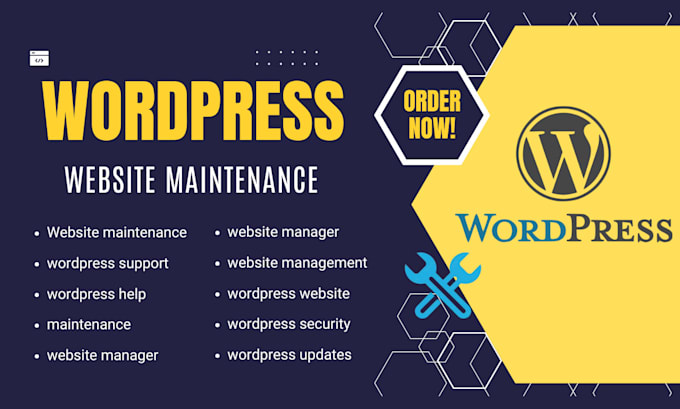 Gig Preview - Do wordpress website maintenance, website manager, help, wordpress maintenance