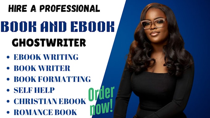 Gig Preview - Ghostwrite perfect ebook writing and book writer for you