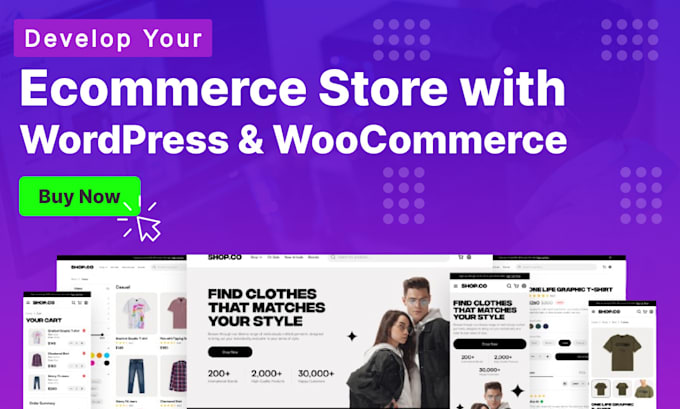 Gig Preview - Design and develop wordpress ecommerce website for your business