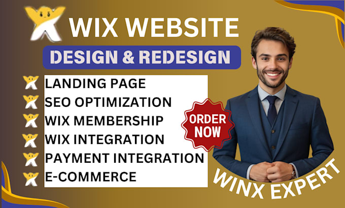 Gig Preview - Do wix website design wix website design and redesign wix business website