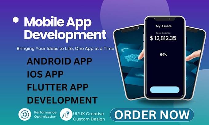 Gig Preview - Develop mobile app android app creation flutter app creation ios app development