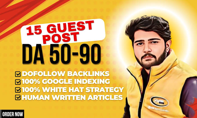 Gig Preview - Do high quality high da guest post link building service with seo backlinks