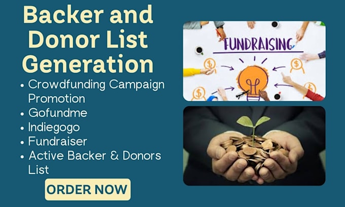 Gig Preview - Generate active backers list donors list for your crowdfunding campaign