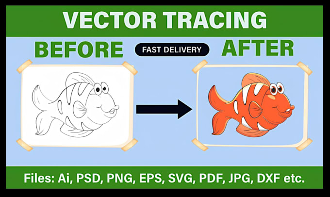 Gig Preview - Do perfectly vector tracing, redraw logo, raster to vector