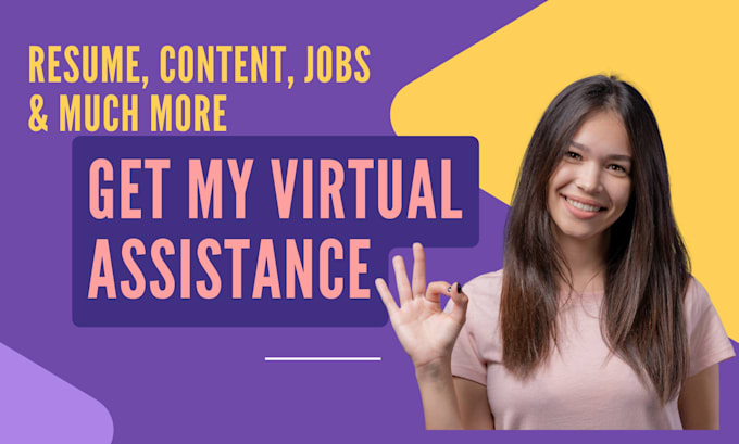 Gig Preview - Be your virtual assistant for job applications, blog writing, research