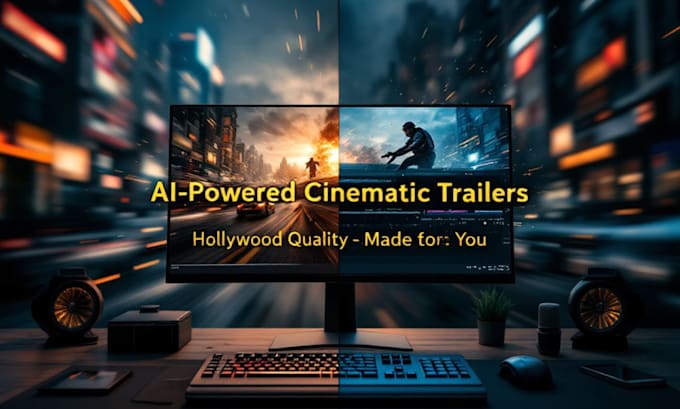 Gig Preview - Create stunning cinematic ai movie trailer ai videos with advanced ai tools