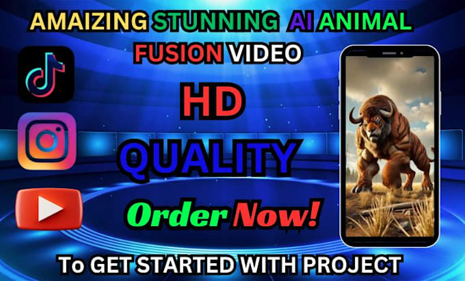 Bestseller - create a stunning ai video, animal fusion for all social media