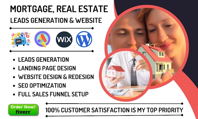 Gig Preview - Generate mortgage leads, real estate leads, mortgage website, mortgage funnel