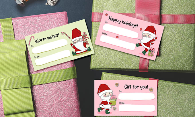 Gig Preview - Customize these lovely christmas gift cards for your family, friends