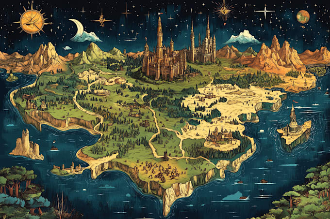 Bestseller - draw beautiful map in vector illustration