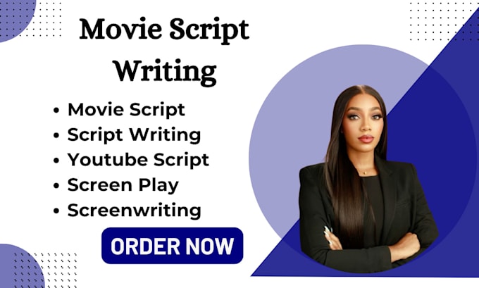 Gig Preview - Write movie script, screenplay, and film script writing