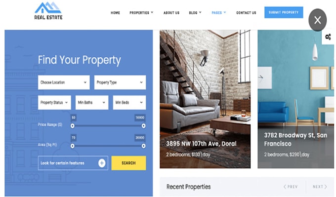 Gig Preview - Build property management vacation rental website on wordpress