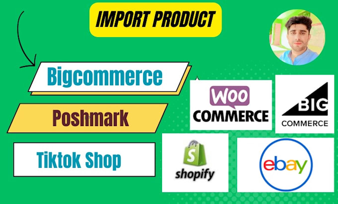 Gig Preview - Do bulk import and add product on bigcommerce, poshmark, tiktokshop, ebay, etsy