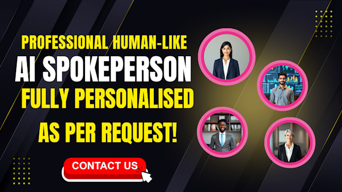 Gig Preview - Create professional personalized ai spokesperson videos with human avatars