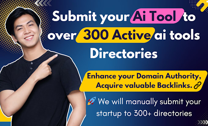 Gig Preview - Submit your ai tool to over 300 active ai tools directories