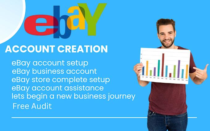 Gig Preview - Ebay account creation, account setup, ebay business account creation,