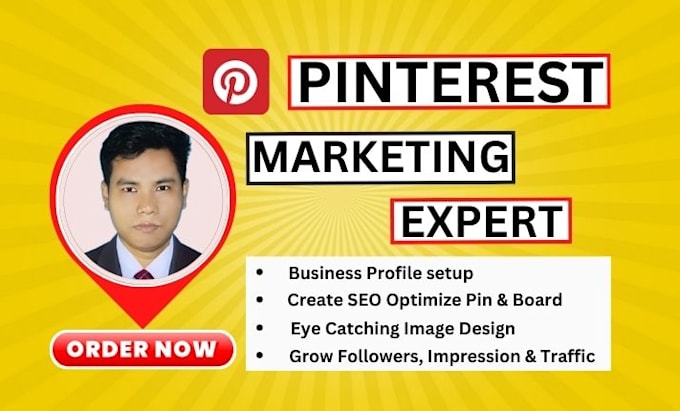 Gig Preview - Be create, SEO optimize pin and board as a pinterest marketing expert