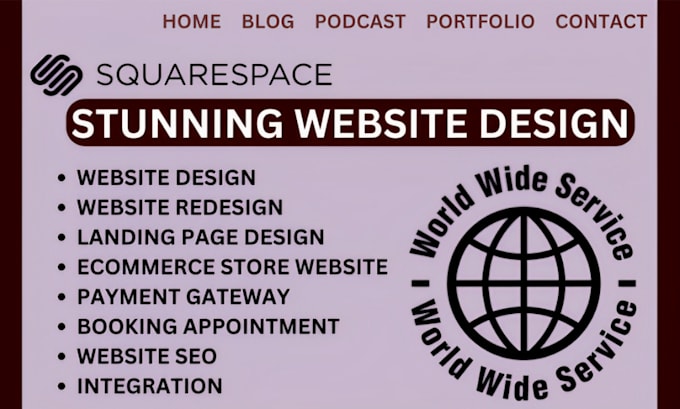 Gig Preview - Squarespace branding design ecommerce squarespace portfolio website design temp